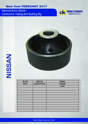 DK 3035 Nıssan-Juke-Salıncak Burcu Buyuk 1K0199868Q 33321090504 33321090504S1 33321095631 33321095631S1 33326767748 33326767748S1 33326780438 3C0199867B 3C0199867C
