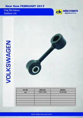 DK 0330 Z Rot On 23.5mm Transporter T4 91>04 7D0411049 701411049 7D0411049B VSL776 K750212 701411329