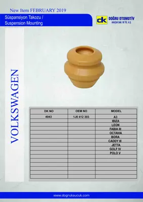 DK 4043 Amortısor Takozu On Golf Iv Bora A3 Tt Octavıa New Beetle 1,6 1,8t 1,9tdı (Akl Bcb Alh Agr Aeh Bad) 357413175A 1J0412303 1H0412303B 1H0412303BS2 1J0412303S1 357413175AS2 1JM412303 1J0412303B 1S0412303A 6N0413175A