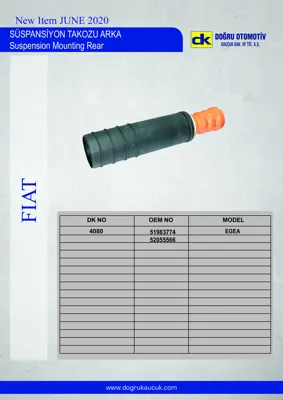 DK 4080 Süspansiyon Takozu Arka Fıat Egea 51983774 52055566