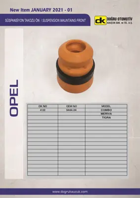 DK 4122 Ön Amortisör Süspansiyon Takozu Corsa C 24403534 24403535 344423 344424
