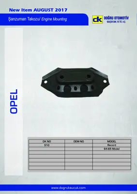 DK 510 Motor Takozu Record 64>65 684834