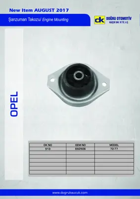 DK 513 Şanzıman Takozu Record D 72>77 682506