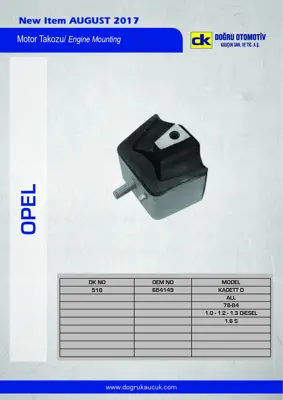 DK 518 Motor Takozu Kadett D 684149