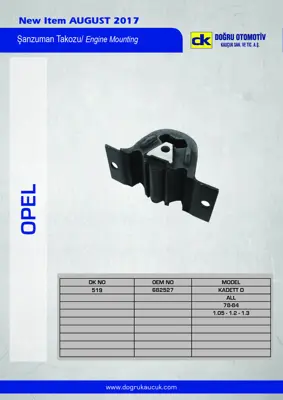 DK 519 Şanzıman Takozu Kadett D 78>84 682527