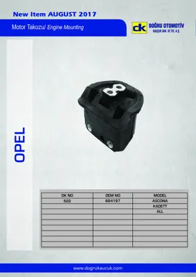 DK 522 Motor Takoz Ascona-Kadett 684197