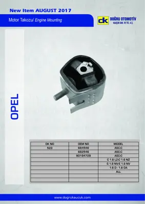 DK 523 Motor Takozu Ascona 682546 684546 90184729