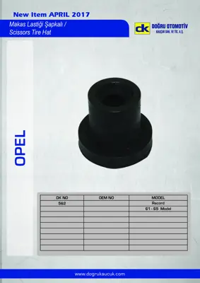 DK 562 Makas Lastiği Şapkalı Record 61>65 430025