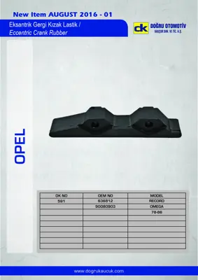 DK 591 Eksantrik Gergi Kızak Lastik Record Omega 636812 90080903