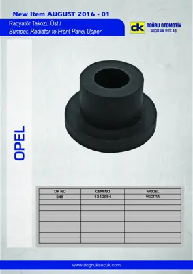 DK 0645 Radyator Ust Takozu Vectra A 10 Ad 1310954