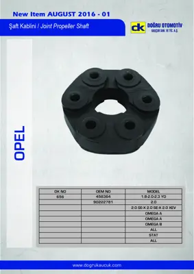 DK 0656 Opel Saft Kaplını Omega A-B 1204294 1207785 1225624 26111204294 26111204294S1 26111204294S2 26111204294S3 26111204294S4 26111207785 26111207785S1