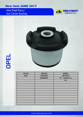 DK 0699 Arka Dingil Burcu Vectra B 5402630 90496681