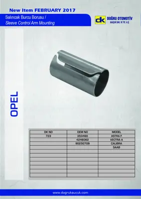 DK 0723 Salincak Burcu Arka W176 12>18 W246 11>18 C117 13>19 4246062 353460 352348S1 352356S1 352347 352348 352356 90250709 90268463 90268463S1