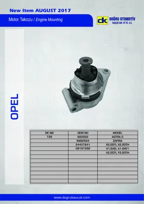 DK 735 Motor Takozu Arka Astrah 04>Astra G Zafıraa 98 05 1.2 1.3cdtı 1.4 1.6 1.8 1.9cdtı 1.7cdtı 2.0 2. 682502 9191558 24427641 5682519 5682534 90538582 13347071 685308 684308 5682502