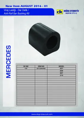 DK 159 Vıraj Demır Lastıgı Arka T1 Platform Sası (601) 207 D 2.4 77>89 