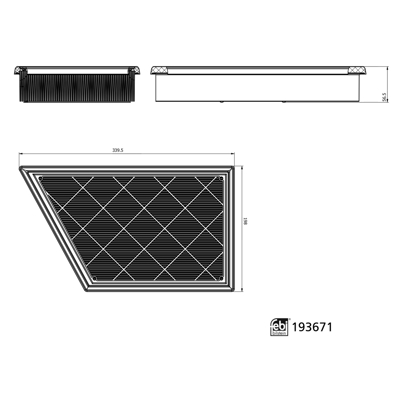 FEBI BILSTEIN 193671 Hava Filitresi MB3G9601BA
