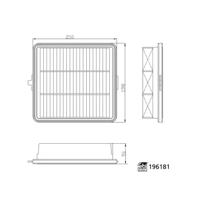 FEBI BILSTEIN 196181 Hava Filitresi 28113EB000