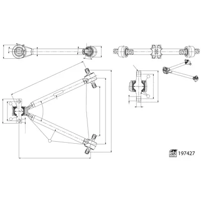 FEBI BILSTEIN 197427 V Kolu Arka Aks  Mercedes Arocs Actros Antos  9603504305