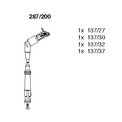 BREMI 287/200 Buji Kablo Takımı E-36-M-43        Zef 1183 12121247361 12121247362 12121247363 12121247364 12121247365 12121715357 12121715358 12121715359 12121715360 1247362