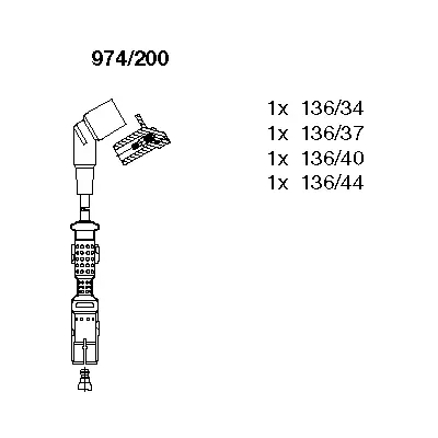 BREMI 974/200 Buji Kablo Takımı E-46-N-42-M-43 12121715256