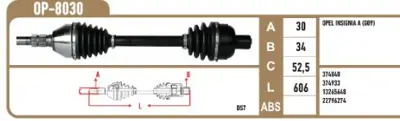 ITHAL GP.OP-8031 Komple Aks Sol-Sağ Opel Insıgnıa 2.0 Cdtı OP-8031