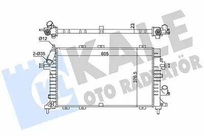 KALE 363165 Motor Radyatoru Mekanık Astra H- 1.3-1.7-1.9 Cdtı  04> 603x359x34 