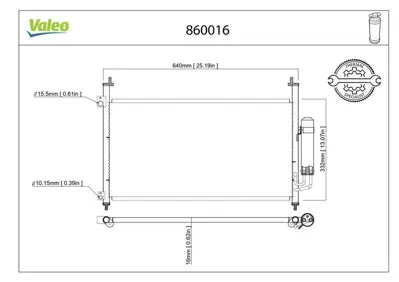 VALEO 860016 Klima Radyatoru Honda Cıvıc 2007-2011 