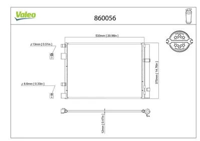 VALEO 860056 Klima Radyatoru Accent Blue 1.6 Crdı 2011-> 