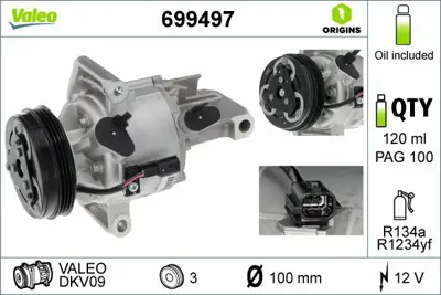 VALEO 699497 Kompresör Nıssan Mıcra (17>)  1.1 Petrol 