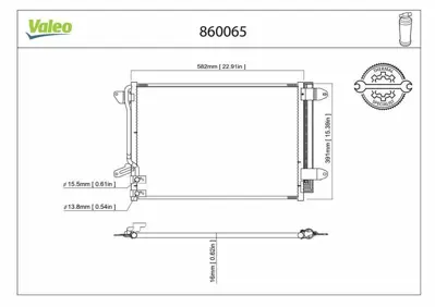 VALEO 860065 Klıma Radyatoru Beetle Jetta Iv 1.2 1.4 1.6 2.0tsı 1.6 2.0tdı 11> 
