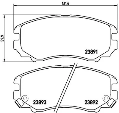 FTE 9001127 On Fren Balatası Hyundaı Elantra 05-11 Coupe 02-> Sonata 01-05 Tucson 04-08 Cerato 08-10 Magentıs 01 581013KA40