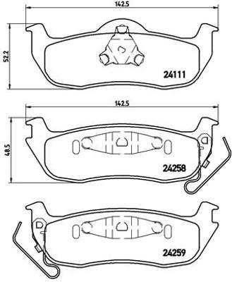 FTE 9005227 Arka Fren Balatası Jeep Grand Cherokee Iıı Commander 5080871AB