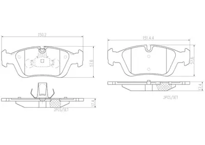 FTE 9001053 Fren Balatası On Bmw E46 E36 91>05 34116761244