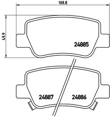 FTE 9005486 Fren Balatası Arka Avensıs 2009-> Aurıs 1.6 D4d 2015-> Rav4 2015-> 4466YZZE5