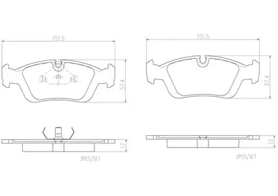 FTE 9001053 Fren Balatası On Bmw E46 E36 91>05 34116761244