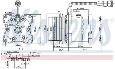 NISSENS 89078 Klima Kompresoru - Daf   Xf95 480 - 75 85 95 07 92 1638737
