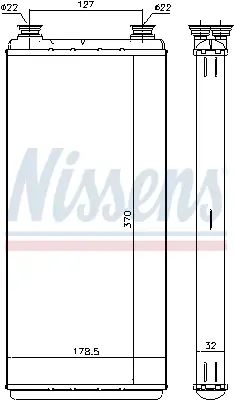 NISSENS 71891 Kalorıfer Radyatoru Man (Y.M.) Tgl 12.180>05 D0834 Tga>00 D2866 D2876 Tgx-Tgs>07 D2066 D2676 81619016191