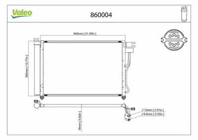 VALEO 860004 Klima Radyatoru Hyundaı Accent Era 1.5 Crdı 06-> 