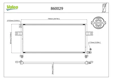 VALEO 860029 Klima Radyatoru Nıssan Pıckup D22 98-> 710×328×20 