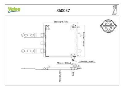 VALEO 860037 Klima Radyatoru Kondanser Lupo 99>06 Polo 00>02 Arosa 97>04 