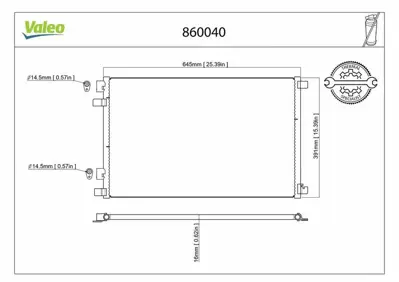 VALEO 860040 Klima Radyatoru (Kondanser) Megane Iı 1.4   1.5dcı   1.6   2.0 02> 