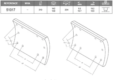 BESER 51017 Dorse Fren Balatası Pabuc Freuhauf Jumbo 
