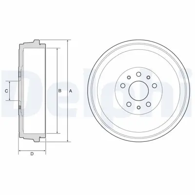 DELPHI BF629 Arka Kampana (5 Bıjon ) Fıat Doblo Iıı 10> 51940007 95512101