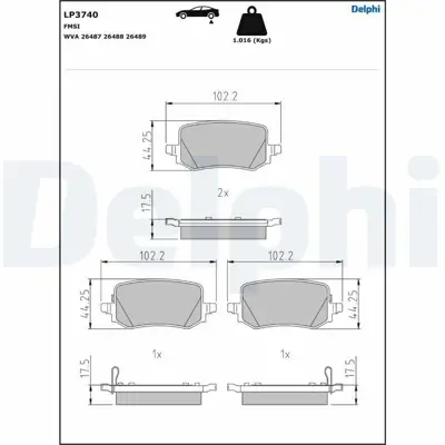 DELPHI LP3740 Fren Balatası 58302N7A60
