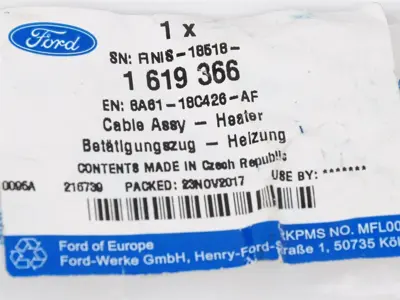 FORD 8A61 18C426 AF Kablo - Kalorıfer Kumanda Kırmızı 8A6118C426AF