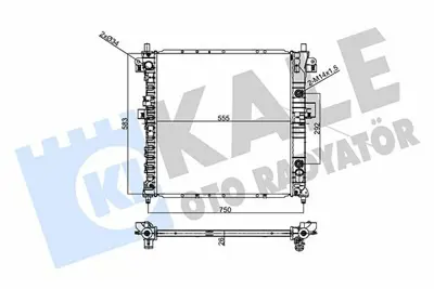 KALE 356325 Radyator Actyon Kyron 2.0xdı 2.3 05 > At Brazıng 555x583x26 
