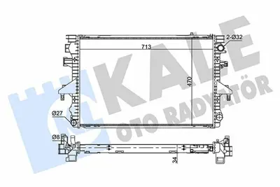 KALE 363090 Motor Radyatoru Transporter T5 2,5tdı Axd Axe Blj Bnz Bpc 03>09 (Mekanık - 713x470x34) 