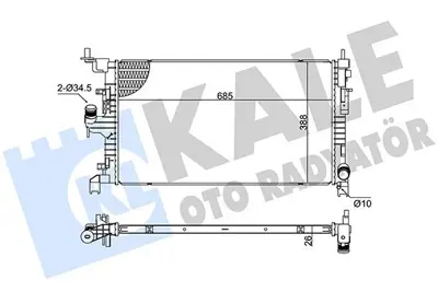 KALE 363245 Su Radyatörü 214105803R