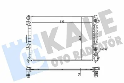 KALE 363290 Motor Su Radyatoru A6 Allroad Quattro 00>05 (Brazıng - 632x448x32) 