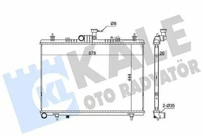 KALE 363580 Motor Su Radyatoru Koleos 2.0ı-2.5ı 08> Brazıng Mt 